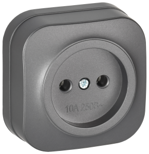 Розетка 1-местная IEK Glory ERH10-K46M-10 сталь матовый