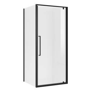 Душевой уголок Niagara Nova NG-85-9AB-A80B-34 профиль черный матовый, стекло прозрачное, 90x80x195