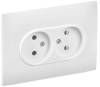 Розетка 2-местная IEK Skandy SK-R20-10-K01-F арктический белый