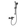 Смеситель для ванны Wonzon & Woghand WW-C2002-A-MB термостатический, с душевым гарнитуром, черный матовый