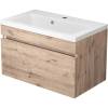 Тумба с раковиной Uperwood Eva 3930313469 подвесная, выдвижной ящик, крафт табачный, 60 см фото 2