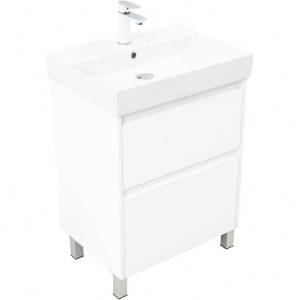 Тумба с раковиной Aquanet Nova Lite 2.0 60 348190 Белый глянец