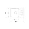 Мойка кухонная Iddis Sound с крылом SND60SDi77 с крылом, серый фото 3