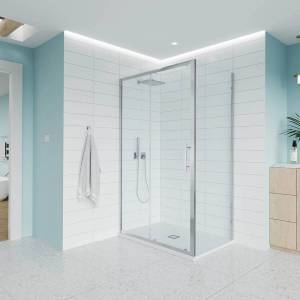 Боковая панель Veconi Evo SP CH E-SP-CH-100-01-C9 профиль Хром, стекло прозрачное, 100x195.3