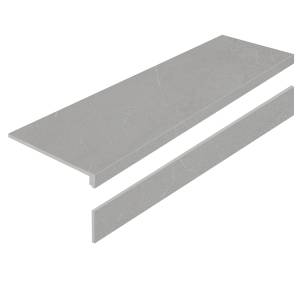 Ступень Staro L Porcelain Step Basaltina Grey AS с подступенником 32x120