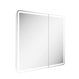 Зеркало-шкаф Sancos Diva DIV800 с подсветкой, сенсорное управление, Белый, 80x80