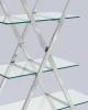 Стеллаж Stool Group Гейт EDCS-006 стекло, сталь серебро 120x30x176 фото 3