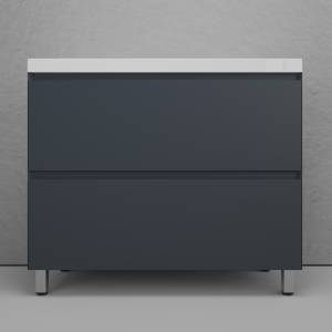 Тумба с раковиной Style line Манхэттен 100 напольная, графит