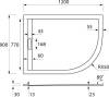 Поддон для душа Cezares Tray TRAY-AS-RH-120/90-550-30-W-L R120х90 L фото 3