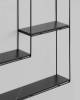Полка навесная Stool Group Square FDC9684 bl bl/m черная, черный мрамор 50x10x50 фото 4