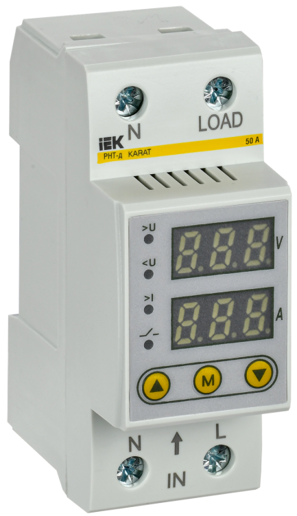 Реле напряжения и тока IEK IVC21-1-50 РНТ-д однофазное 36мм 50А