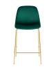 Набор из 2 полубарных стульев Stool Group Валенсия SN OS-001CB HLR-56 gl X2 зеленый, золотые ножки фото 3