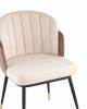 Стул Stool Group Пенелопа FDC8054 FUT-51 + FUT-52 велюр, бежевый+коричневый фото 4
