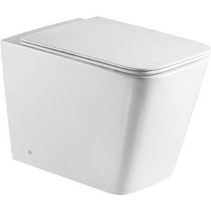 Унитаз приставной Weltwasser Gelbach 10000003664 WW SK 002GL-WT безободковый, с крышкой-сиденьем микролифт, белый глянцевый