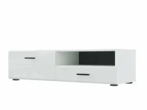 Тумба для ТВ НК-Мебель Gloss ТВ-140 Белый/Белый глянец 71373138