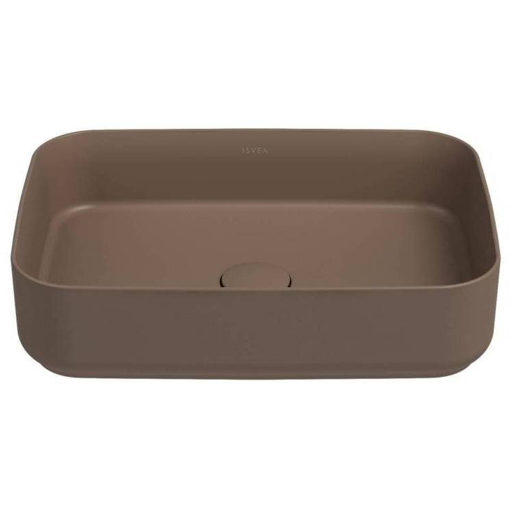 Раковина Isvea Infinity 10NF65050SV-2H 50 см, коричневая матовая
