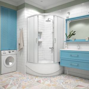 Душевой уголок Erlit Comfort ER0508T-C3 80x80 с поддоном, матовое стекло