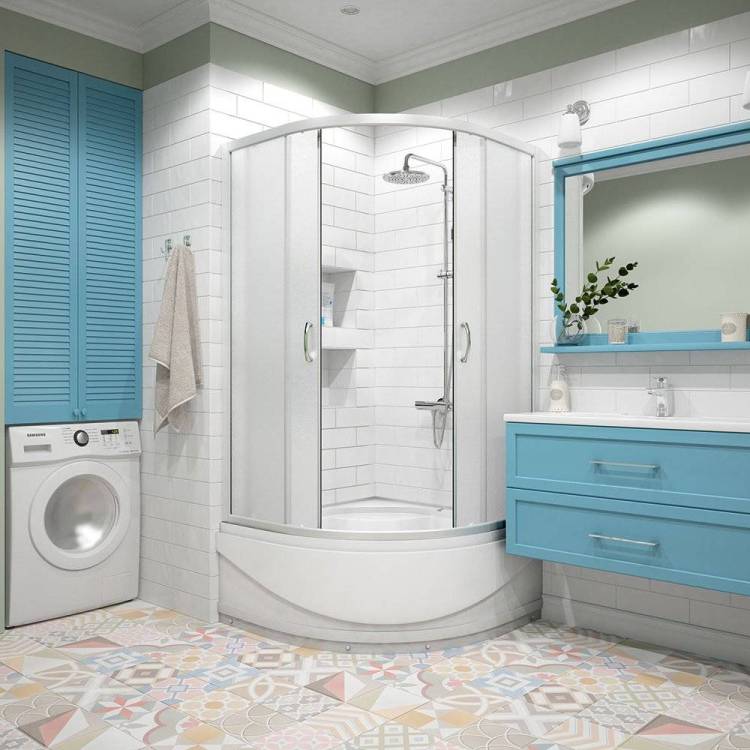 Душевой уголок Erlit Comfort ER0508T-C3 80x80 с поддоном, матовое стекло