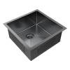 Мойка кухонная Paulmark Gerberg 44 Uni PM254444-GM Вороненая Сталь, 44x44 фото 2
