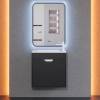 Тумба с раковиной Uperwood Modul 393020547 подвесная, матовая, черная, 60 см фото 11