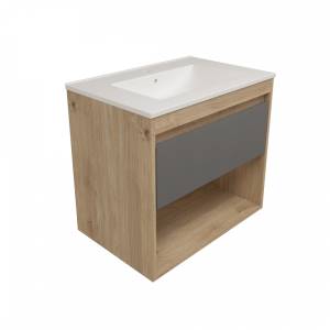 Фасад для тумбы Watersense Milana W00958 графит, 70 см