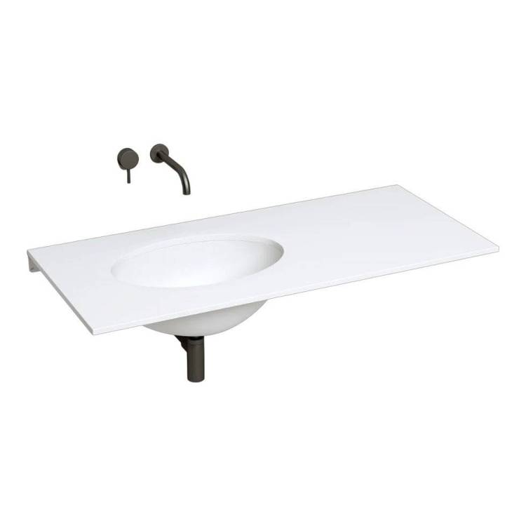 Раковина Salini Marea 1101209M 57 см, белая матовая