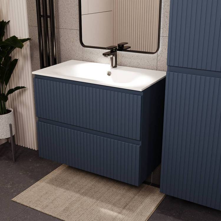 Тумба с раковиной Terminus Vatikan VAT10802703101O серый шёлк, 80x62