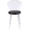 Стул Bradex Home Babel FR 0057, черный с прозрачными ножками фото 2