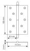 Петля латунная с коронкой левая Morelli Simple MB 100x70x3 AB L C бронза фото 2