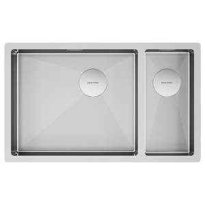 Мойка кухонная Paulmark Next 69/2S Uni PM226944-BSL Брашированная Сталь, 69x44