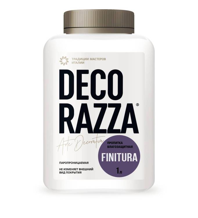 Декоративная защитная лессирующая пропитка Decorazza Calce Finitura 1 л