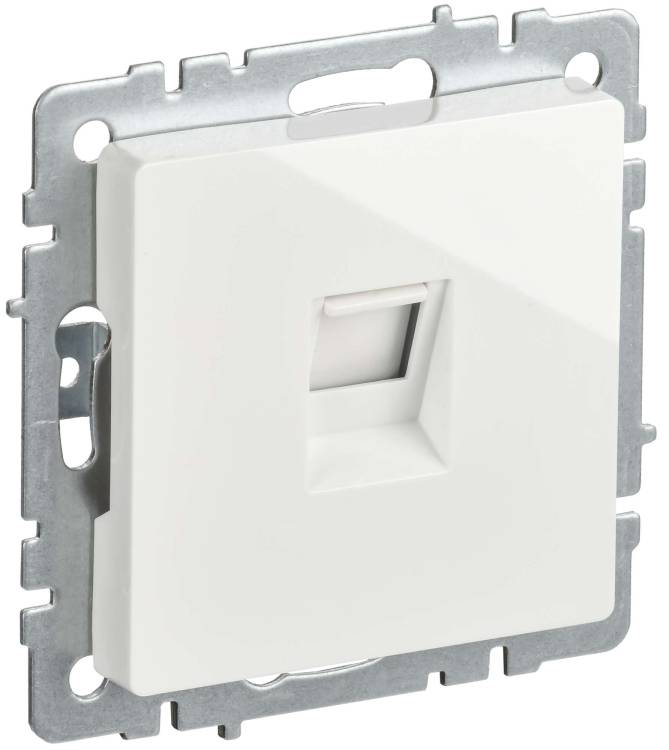 Розетка компьютерная RJ45 IEK Brite BR-K10-1-K01-PRO белый