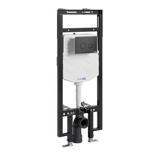 Система инсталляции для унитазов Wasserkraft Dinkel 58TLT.010.ME.MB01 клавиша черный матовый