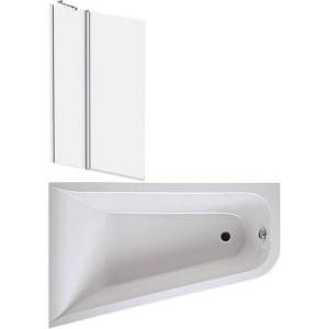 Акриловая ванна Am.Pm Spirit V2.0 160x100 левая, с каркасом, со шторкой