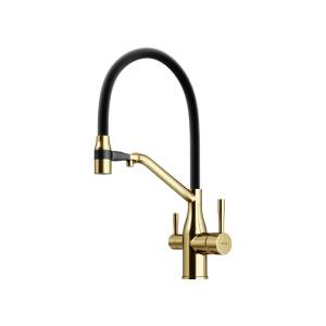 Смеситель для кухни Sancos Orta SC4008BG брашированное золото