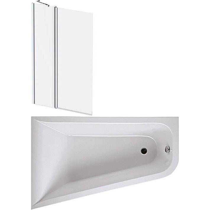 Акриловая ванна Am.Pm Spirit V2.0 160x100 левая, с каркасом, со шторкой