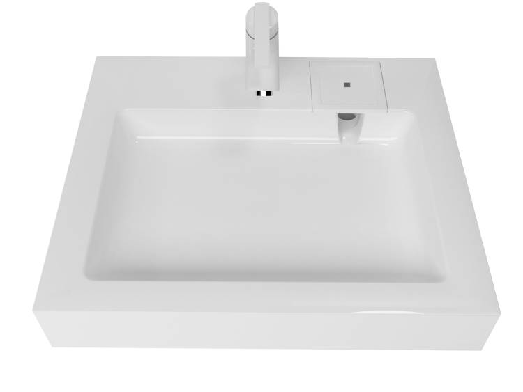 Раковина Stella Polar Солярис SP-00001232 на стиральную машину, белая, 60x55