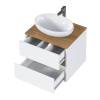 Тумба под раковину 1MarKa Veil Ц0000035552 белая аляска, дуб вотан, 60x50x50 фото 4