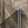 Шторка на ванну MaybahGlass MGV-771-5 50x140, поворотная, стекло бронза 6 мм, профиль хром матовый, с полотенцедержателем фото 4
