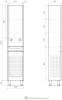 Шкаф-пенал Equil Nice 40 pnNICE40.KZ-05 напольный с корзиной белый, 185x40 фото 6