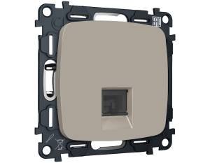 Комплект механизма компьютерной розетки Ambrella Volt MO MO372005 серо-бежевый матовый