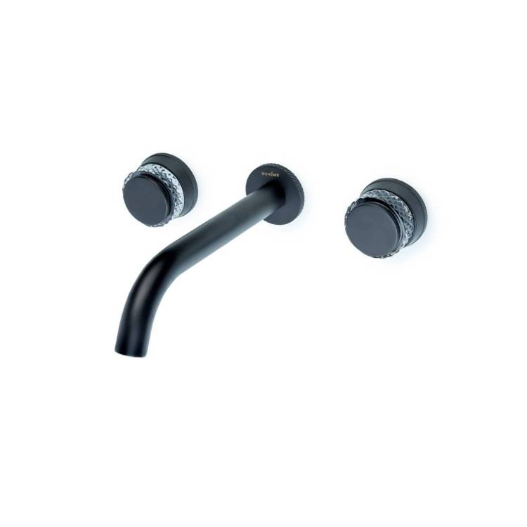 Смеситель для раковины Boheme Aura 152-2-B-A черный матовый