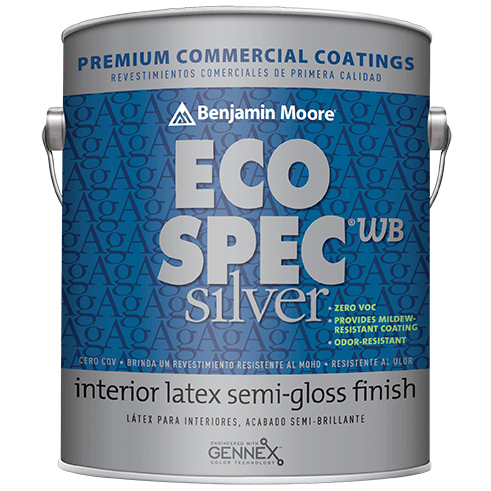 Краска интерьерная Benjamin Moore Eco Spec WB Silver Interior Latex Semi-Gloss Finish 476 3.785 л