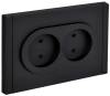 Розетка 2-местная с защитными шторками IEK Forte&Piano FP-R23-10-1-M-K02 черный