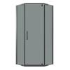 Душевой уголок Niagara Eco NG-1009-14DT профиль черный матовый, стекло тонированное, 90x90x190