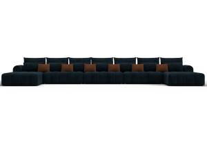 Диван П-образный Лига Диванов Лига-139 138164 Laim 21 Графит/ Laim 14 Терракотовый