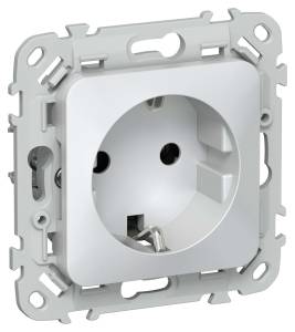 Розетка 1-местная с заземлением IEK Flite FI-R11-16-K36 жемчуг