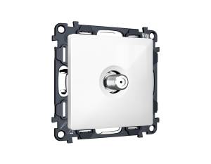 Комплект механизма TV розетки SAT Ambrella Volt MA MA113050 белый глянец