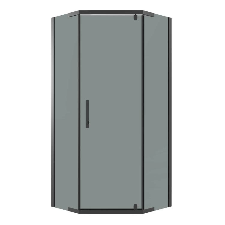 Душевой уголок Niagara Eco NG-1009-14DT профиль черный матовый, стекло тонированное, 90x90x190