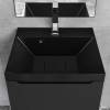 Раковина Uperwood Classic New RClassicNew50bg черная глянцевая, 50x45 фото 3